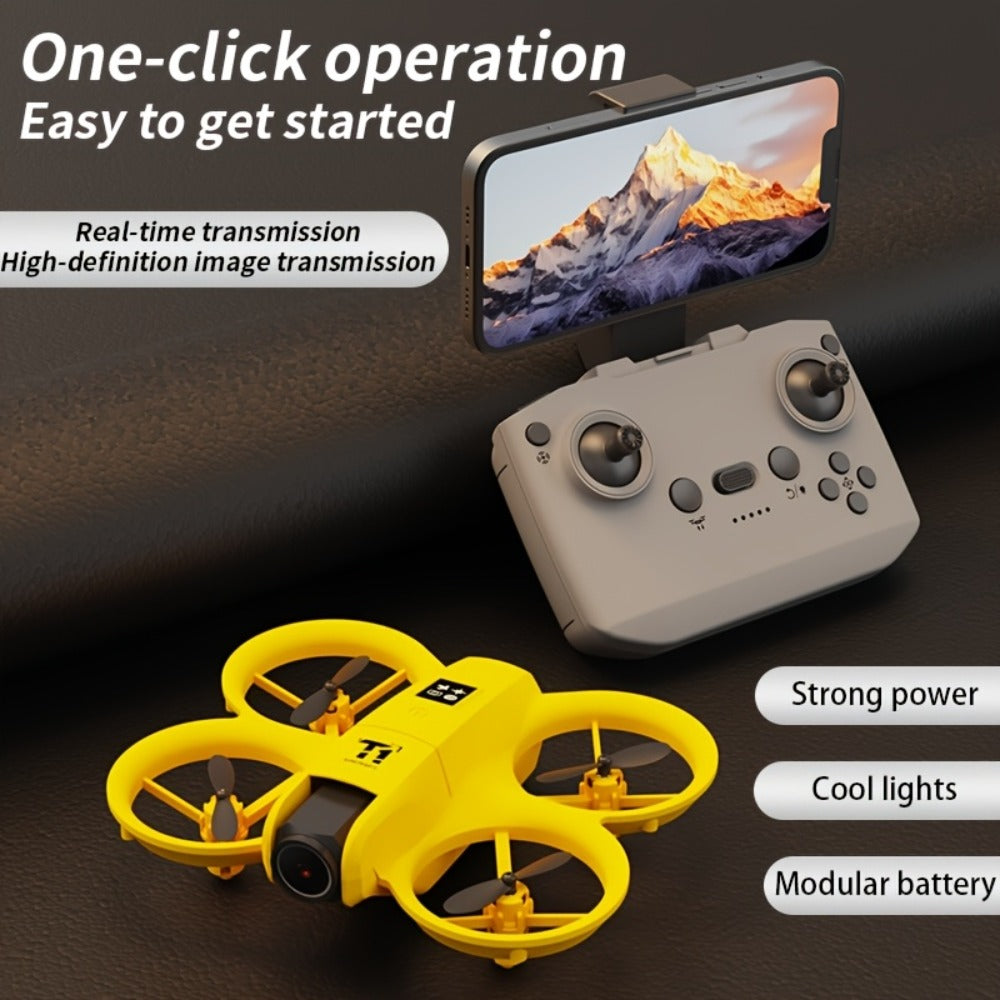 Mini 4K FPV Drone 180° Rotating Dual Camera Optical Flow Positioning Dual Batteries 360° Flip One-Key Takeoff Anti-Shake | RC Quadcopter Toy for Beginners Boys Girls Kids | Birthday Christmas Gift