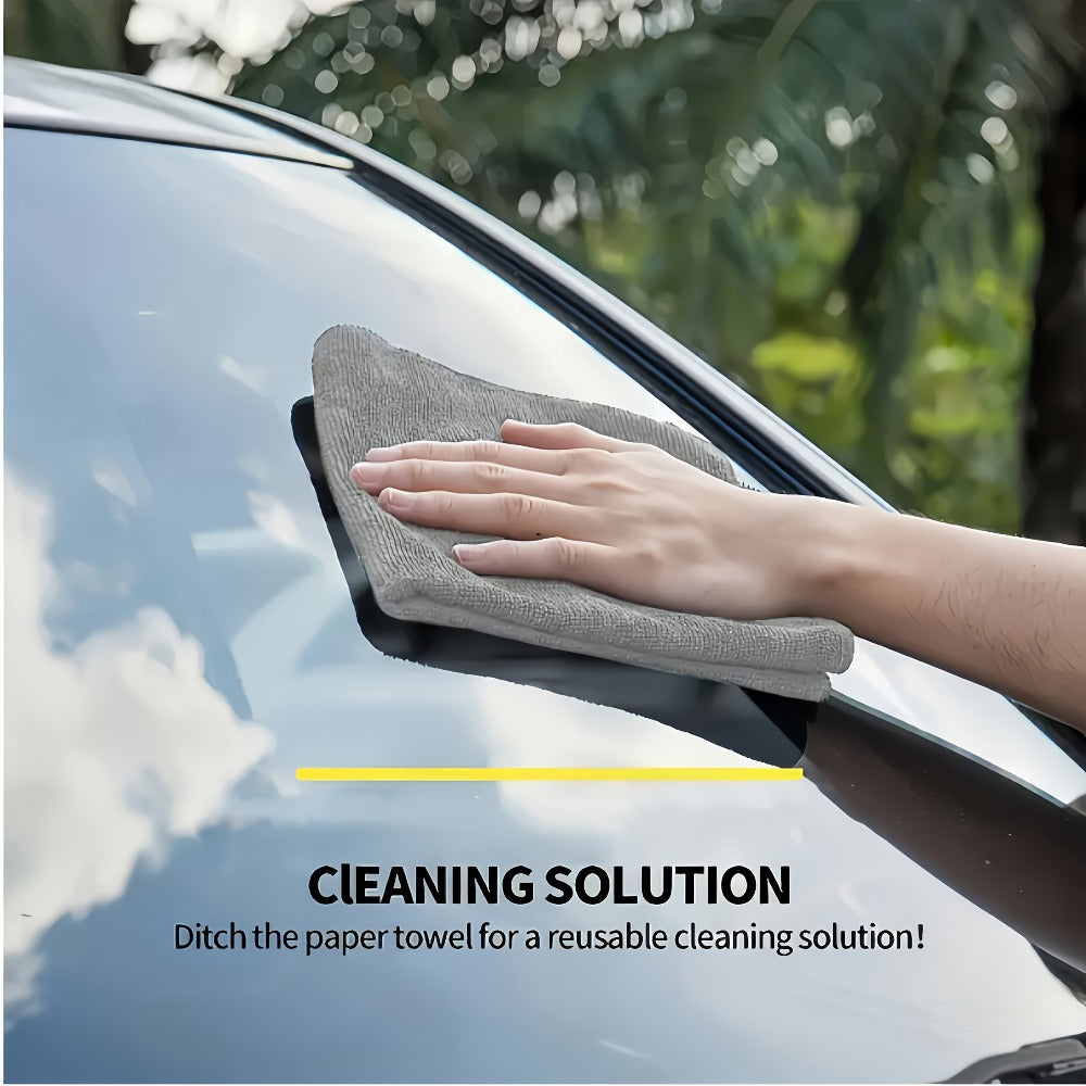 110-Piece Gray Microfiber Cleaning Cloth Pack with Pictured 9.8 x 9.8-Inch Reusable Household Towels
