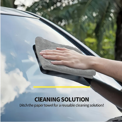 110-Piece Gray Microfiber Cleaning Cloth Pack with Pictured 9.8 x 9.8-Inch Reusable Household Towels