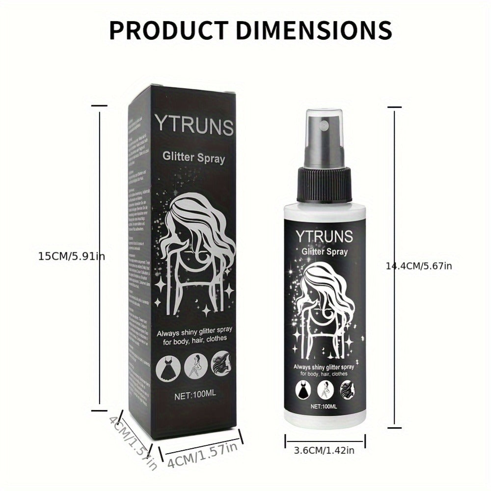 Two- or Three-Piece Body Glitter Spray Set for Hair and Skin in Source-Labeled Pack Options