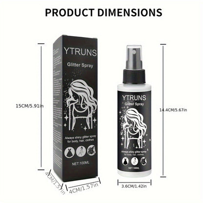 Two- or Three-Piece Body Glitter Spray Set for Hair and Skin in Source-Labeled Pack Options