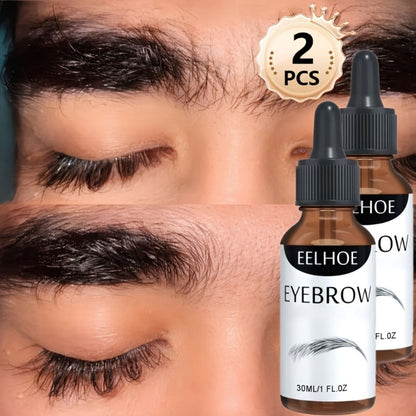 Lash & Brow Growth Serum 2-Pack – Thickening Lengthening Curling Eyelash Serum for Fuller Upper Lower Lashes | Eyebrow Serum for Sparse Brows & Hairline | Unscented All Skin Types 0.34oz Each