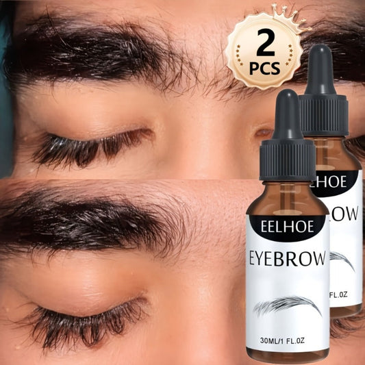 Lash & Brow Growth Serum 2-Pack – Thickening Lengthening Curling Eyelash Serum for Fuller Upper Lower Lashes | Eyebrow Serum for Sparse Brows & Hairline | Unscented All Skin Types 0.34oz Each