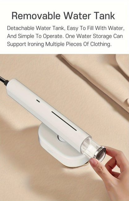 Handheld 1200W Steam Iron with 90-Degree Rotating Head in White or Aurora Purple, Plus Pictured Accessories