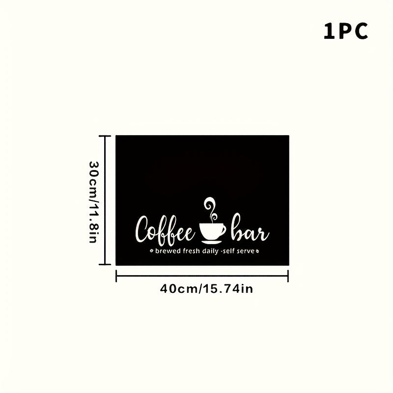 Kitchen Mat, Bohemian Coffee Bar Counter Pad in Five Sizes with Absorbent Fabric and Machine-Wash Care
