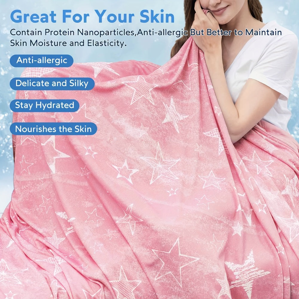 Tie-Dye, Star, Snowflake and Pale-Color Summer Blanket with 51 Throw-to-King Size Options Pictured