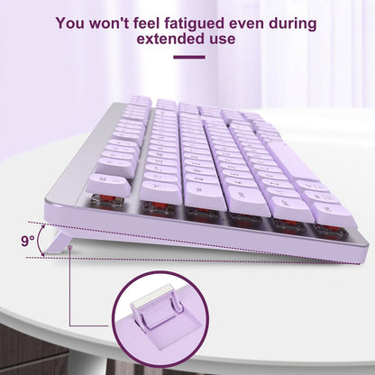Wireless Keyboard and Mouse Combo 98 Keys Full Size – 2.4GHz, Mechanical Feel, Quiet Keys, Ergonomic Design for PC, Mac, Laptop, Office & Gaming | 3 Color Options
