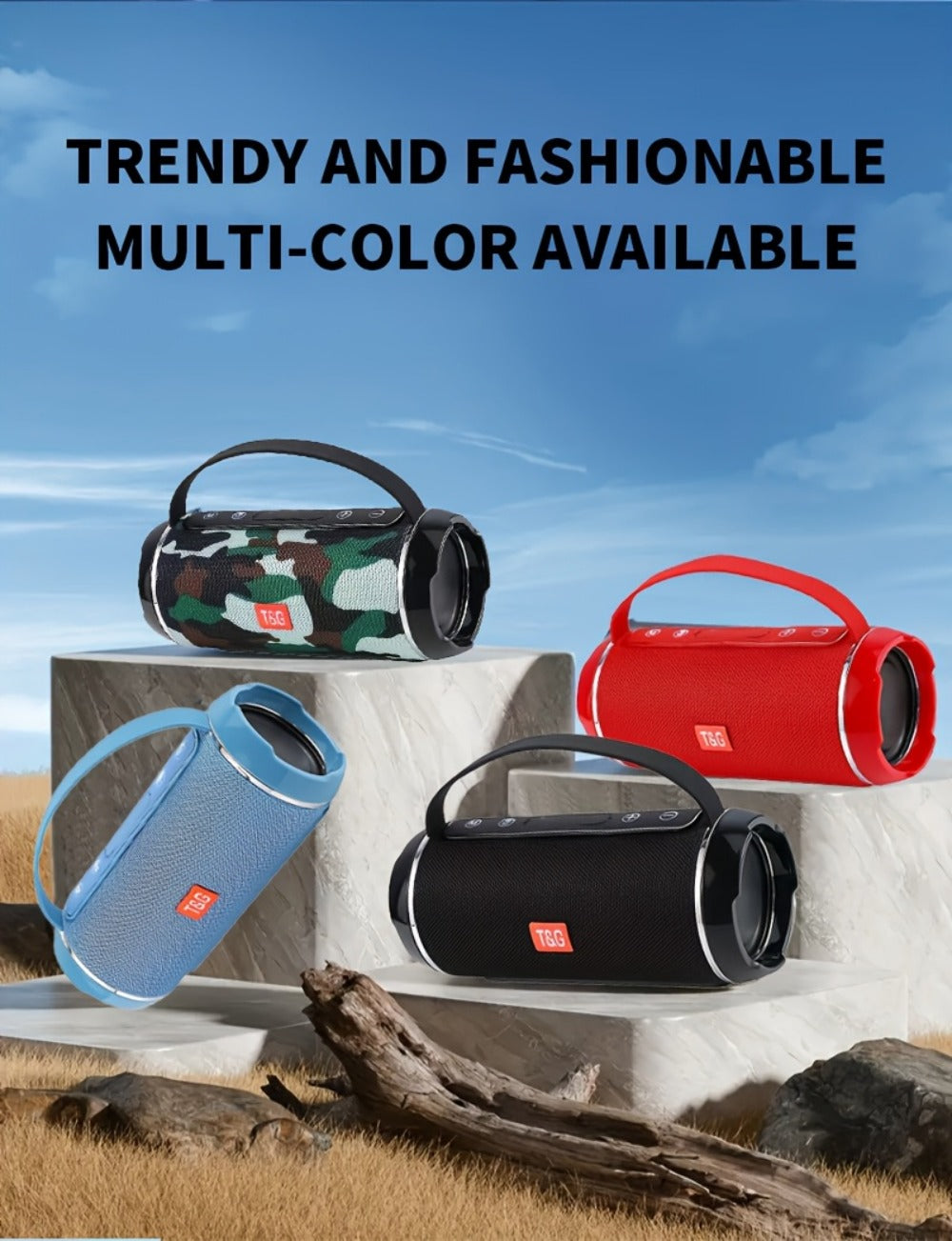 Bluetooth Speaker T&G TG116C 10W Model with Bluetooth 5.0, IPX4 Rating, TWS, USB, TF, FM and Type-C
