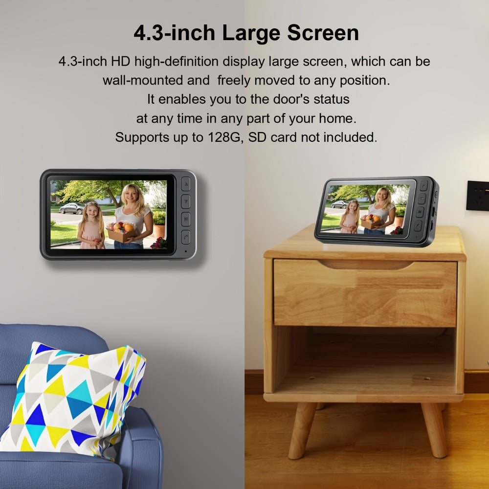 Video Doorbell 1080p Wireless Camera with 166-Degree View, Night Vision, Two-Way Audio and Indoor Chime