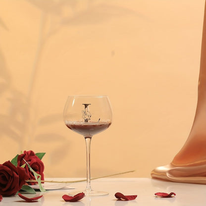 Initial Wine Glass Gift Set with 18 Checkout Letters, 14-Ounce Bowl, Presentation Box and Card
