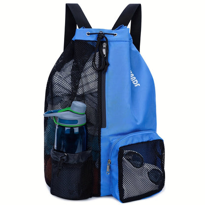 Mesh Drawstring Swim Bag – Quick-Dry Sports Backpack with Wet Pocket for Swimming, Gym & Beach, Lightweight Travel Bag for Women & Men, Adjustable Drawstring, 8 Colors