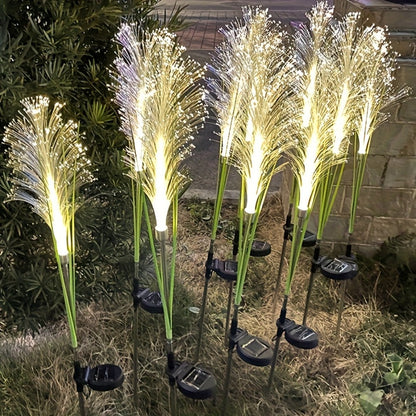 Solar Garden Lights Golden Grass Stakes, IP54 with 1- or 2-Piece Options and Separate Panels