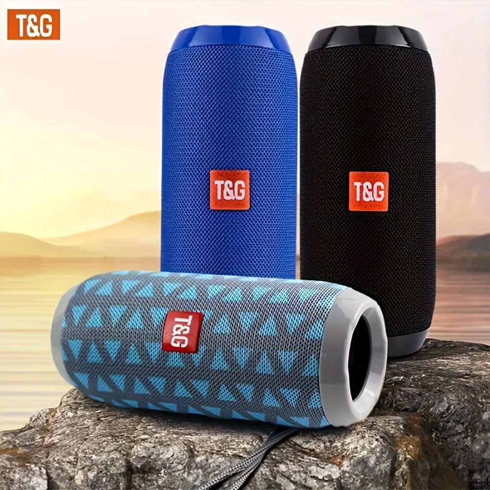 TG117 10W IPX4 Waterproof Portable Bluetooth Speaker with Carry Strap - HD Bass Sound, 1200mAh Battery, 33ft Range, Hands-Free Calling, TF Card USB AUX Wireless, Outdoor Travel Camping