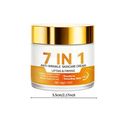 Face Cream 7-in-1 Collagen and Hyaluronic Acid Formula with Lightweight, Fast-Absorbing Texture