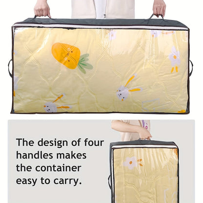 Collapsible Under-Bed Storage Bin Sets in 4- or 8-Piece Gray or Black Options with Zippered Lids