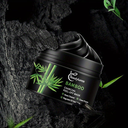 Bamboo Charcoal Clay Face Mask Deep Cleansing Pore Minimizing Oil Control Blackhead Remover Hypoallergenic Detox Mask for Men Women Oily Acne Congested All Skin Types