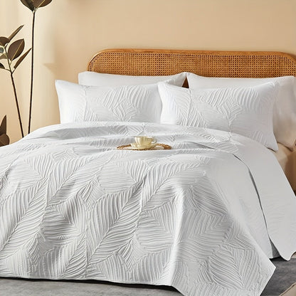 Coin-Pattern Quilt Set in Four Designs, Multiple Colors and Twin, Full-Queen or King-California King Sizes