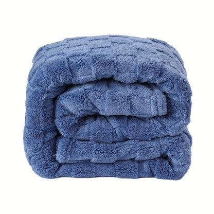 Quilted Flannel Throw Blanket – 180-200gsm Soft Warm All-Season Bed Cover, 17 Patterns, Rhinestone & Checker Designs, 2 Sizes