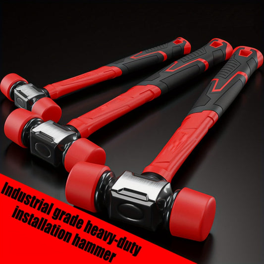 Rubber Mallet Hammer Heavy Duty 27mm & 36mm, Dead Blow Installation Hammer for Flooring Tile Carpentry Renovation, Non-Marring Hand Tool for Wood & Laminate