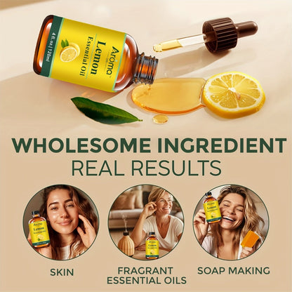 Pure Natural Essential Oils 4oz Large Bottle Peppermint Frankincense Lemon Rum Cologne for Diffuser Hair Skin Massage Soap Candle Making Aromatherapy