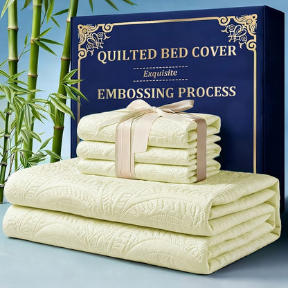 Quilt Coverlet Set 2-3 Piece Lightweight Microfiber Bedspread Coin Pattern Soft Skin-Friendly Anti-Allergy Machine Washable Twin Full Queen King