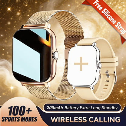 Smartwatch 2-in-1 with Built-In Wireless Earbuds, Calling, Music, Camera and Strap Options