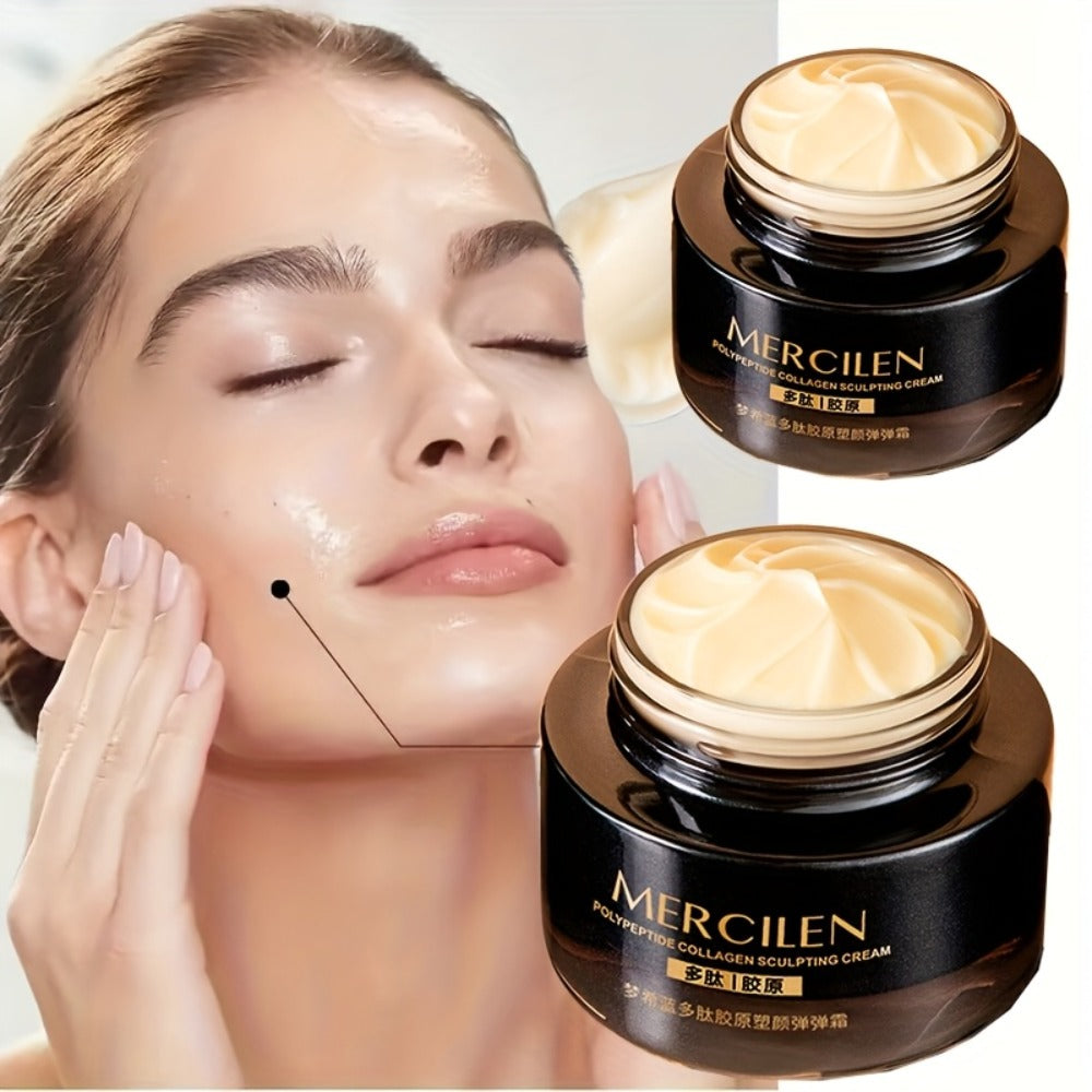 Face Cream Collagen Hyaluronic Acid Formula with Squalane, Glycerin and Alcohol-Free Bottle Format