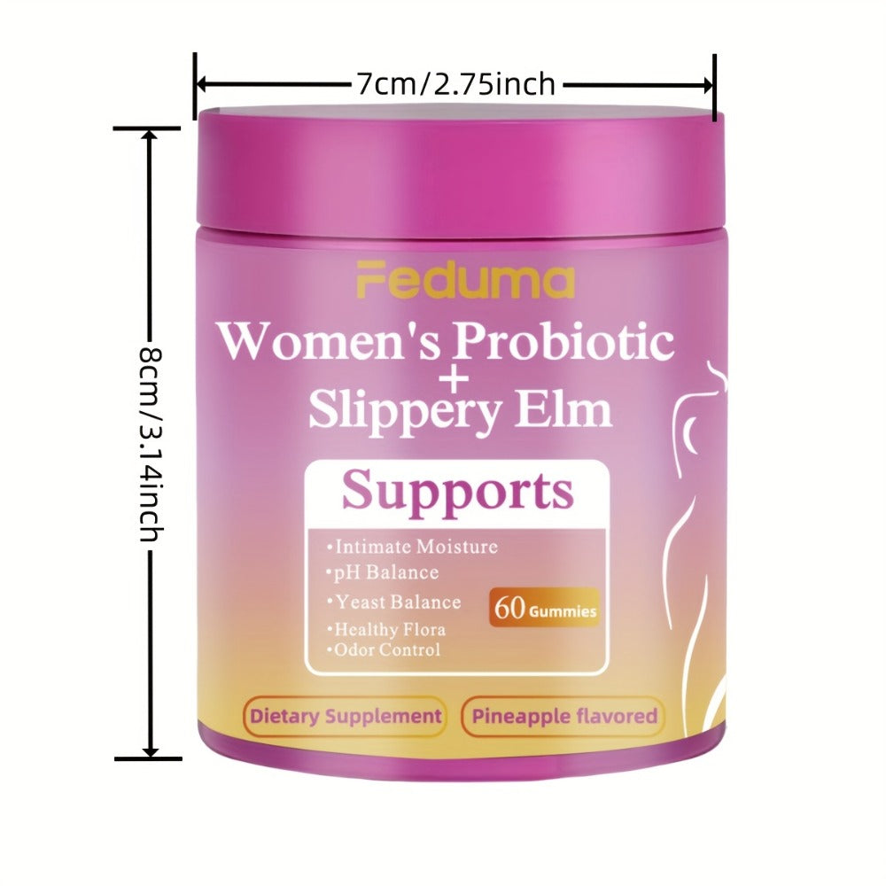 Women's Probiotic Gummies for Vaginal Health & Intimate Balance – 60 Count Pineapple Flavor, Supports Healthy Flora, Yeast Balance & Intimate Moisture, Daily Feminine Wellness Supplement
