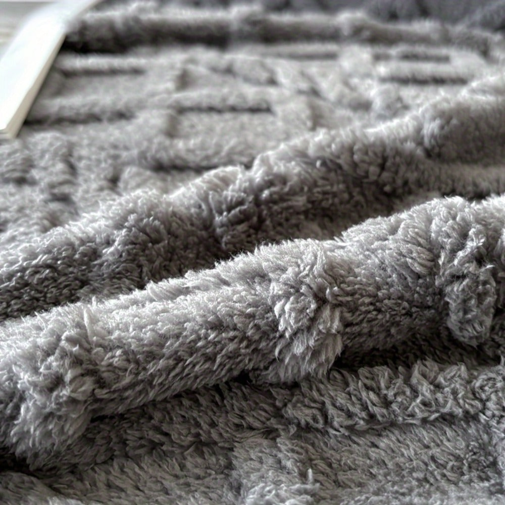 Sofa Cover 300 GSM Shu Velveteen Jacquard Throw in Three Sizes and Five Solid Colors for Armchair to Sectional