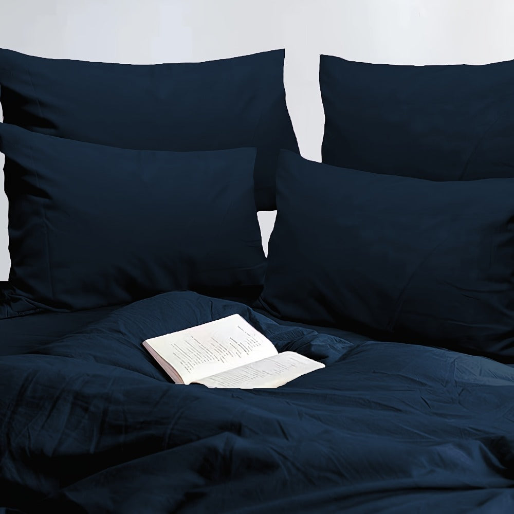 Microfiber Pillowcases Set of 4 – Soft Brushed 90GSM Wrinkle-Resistant Envelope Closure Pillow Covers, Queen & King Size, Multiple Colors, Breathable Polyester Pillow Cases for Bedroom Hotel