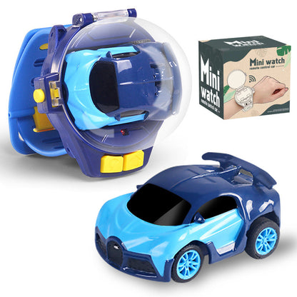 Remote Control Car, Mini Alloy Racer with Wearable Wrist Controller and Blue or Pink Finish for Smooth-Surface Driving