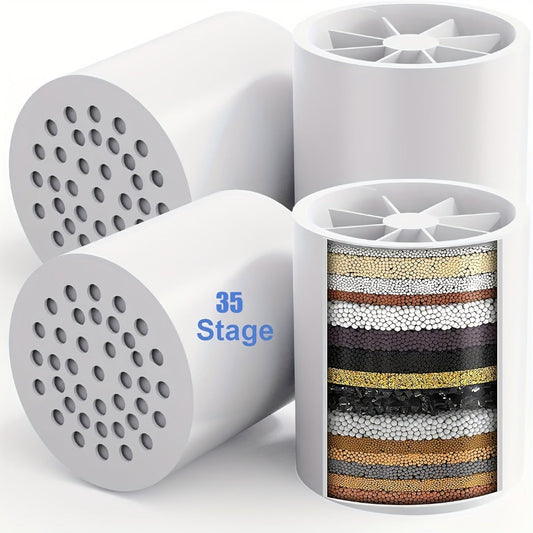 35-Stage Shower Filter Removes Chlorine Fluoride Heavy Metals Restores pH Balance Reduces Dry Itchy Skin Multiple Pack Options