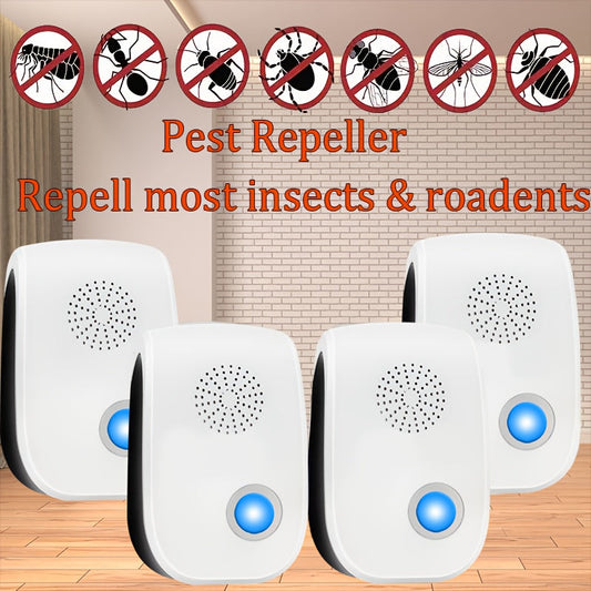 Ultrasonic Pest Repeller Plug-In 2025 Upgrade – Electronic Indoor Pest Control for Cockroaches, Mice, Rodents, Ants, Mosquitoes & Spiders, Set of 4/6/8 Units for Whole-Home Coverage