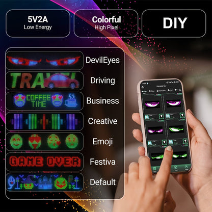 Bendable LED Display Screen App & Remote Control - Ultra-Thin 2mm Flexible LED Matrix Panel Custom Text DIY Patterns for Car Window Store Sign Concert Sports Cheering Banner Wedding Party Decoration