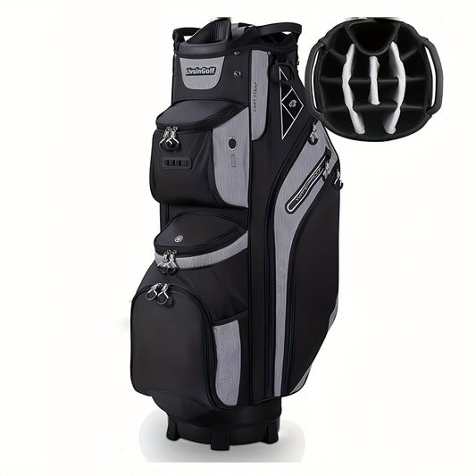Golf Cart Bag with Full-Length Dividers – Sturdy Spacious Stand Bag with Multiple Pockets for Golf Club Organization, Accessories Storage, Men & Women Golfers