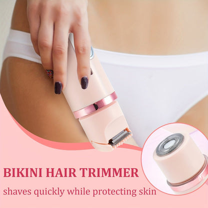 Electric Shaver 2-in-1 Women’s Razor and Trimmer with Stainless Steel Blade, USB Charging and Wet/Dry Use