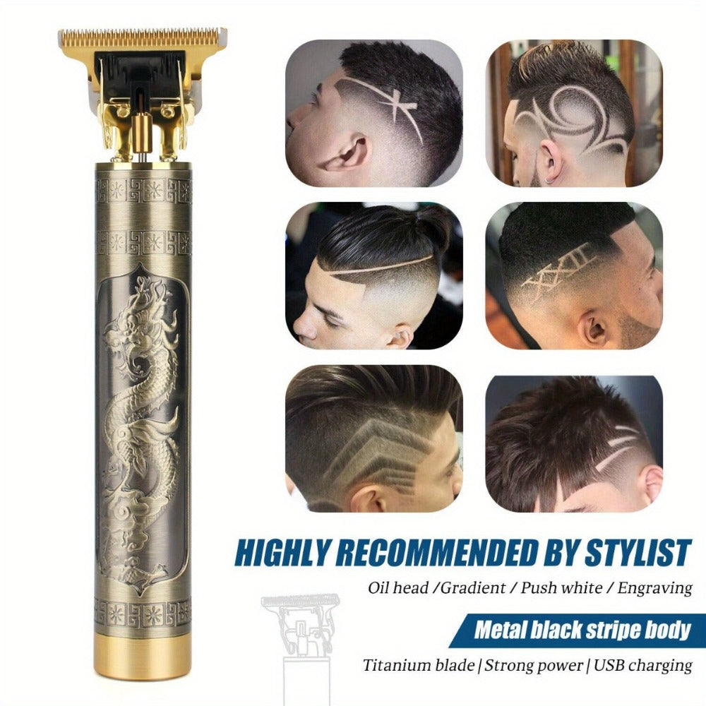 Electric Hair Clipper & Beard Trimmer Set for Men – USB Rechargeable Cordless Haircut Kit with 4 Guide Combs | Professional Home Barber Grooming Tool | Perfect Father's Day & Birthday Gift for Him