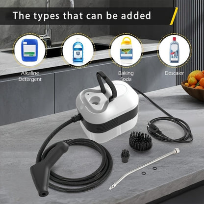 Steam Cleaner by GAKOZ, Canister Kit with Handheld Wand, Flexible Hose, Brush Heads and Glass Scraper Options