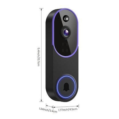 166° Ultra Wide Angle Smart Doorbell Camera 2K HD Wireless WiFi, AI Human Detection, Two-Way Audio