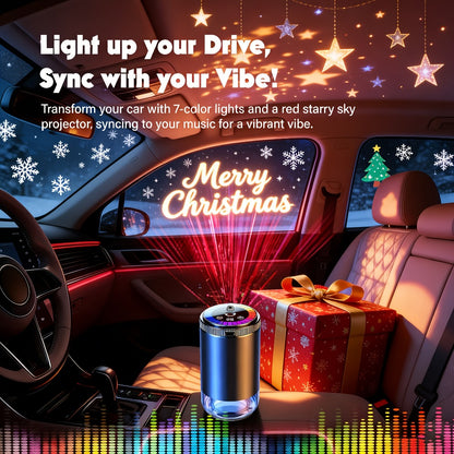 Car Aromatherapy Diffuser with Dynamic Light Show & Starry Sky Projector - USB Rechargeable Air Freshener, Essential Oil Perfume, Adjustable Fragrance for Car Interior