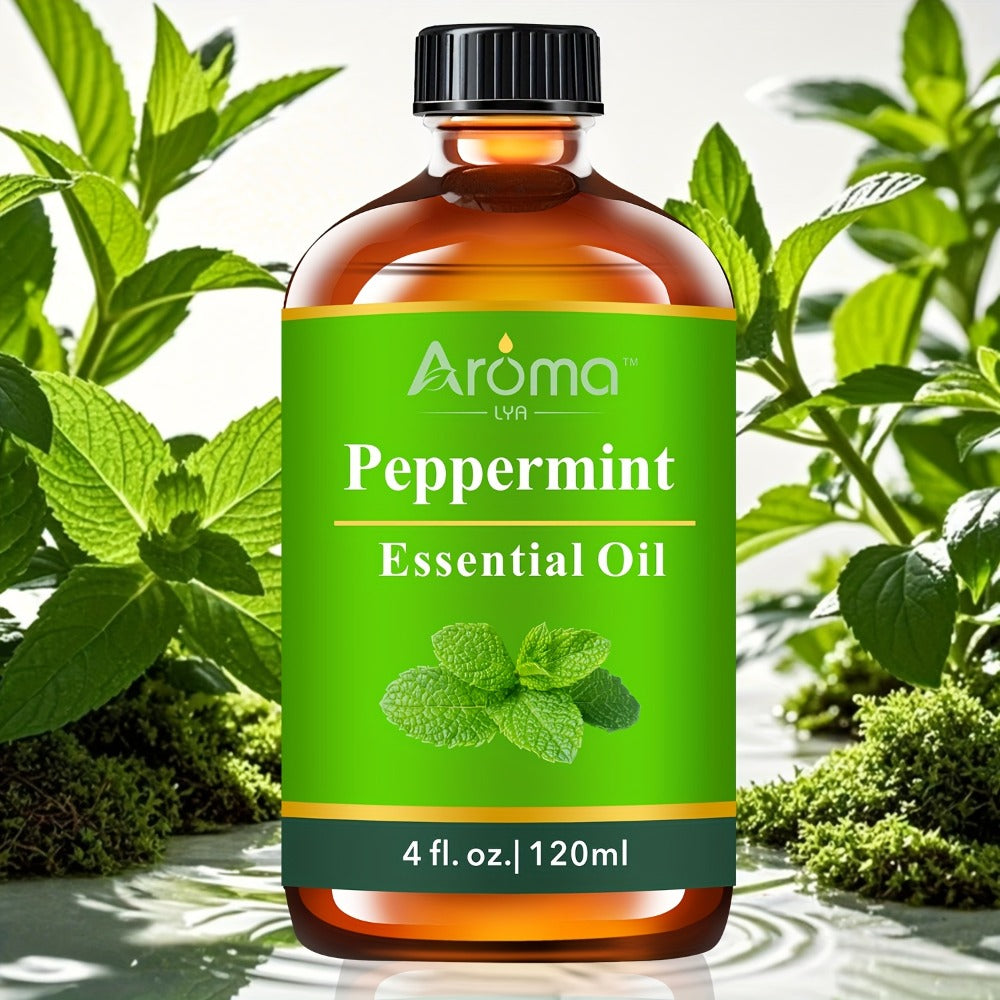Pure Natural Essential Oils 4oz Large Bottle Peppermint Frankincense Lemon Rum Cologne for Diffuser Hair Skin Massage Soap Candle Making Aromatherapy