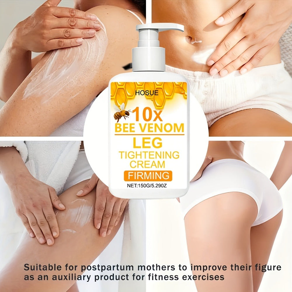 Body Cream HOSUE 150g Pump Bottle with Bee Venom Ingredient Label for Arms, Thighs and Abdomen Application