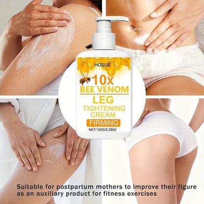 Body Cream HOSUE 150g Pump Bottle with Bee Venom Ingredient Label for Arms, Thighs and Abdomen Application