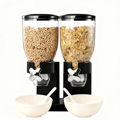 Dry Food Dispenser & Candy Organizer with Spoon Bowl Lid, Countertop Snack Container for Pantry Kitchen 17.5 Oz