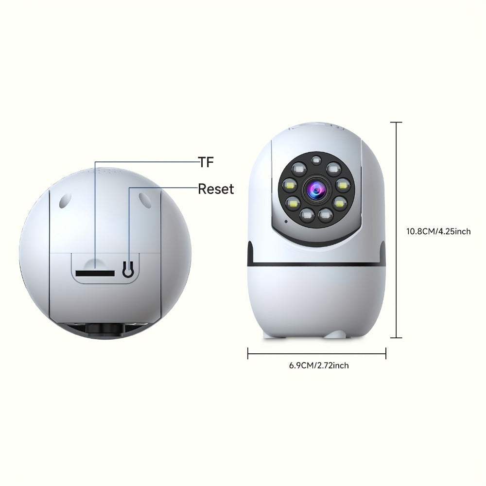 Pan Tilt Indoor Security Camera 355° with Dual Band 2.4G/5GHz WiFi, Color & B&W Night Vision, 2-Way Audio, Baby Pet Monitor, Motion Detection, Alexa Compatible, Cloud & SD Storage – 1/2/3/4 Pack