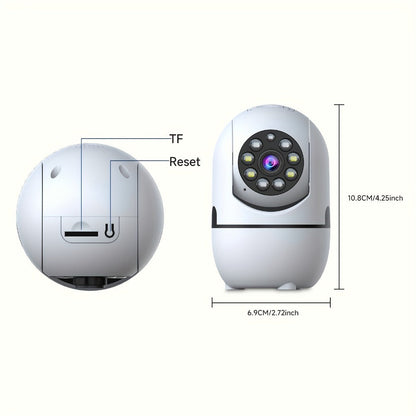 Pan Tilt Indoor Security Camera 355° with Dual Band 2.4G/5GHz WiFi, Color & B&W Night Vision, 2-Way Audio, Baby Pet Monitor, Motion Detection, Alexa Compatible, Cloud & SD Storage – 1/2/3/4 Pack