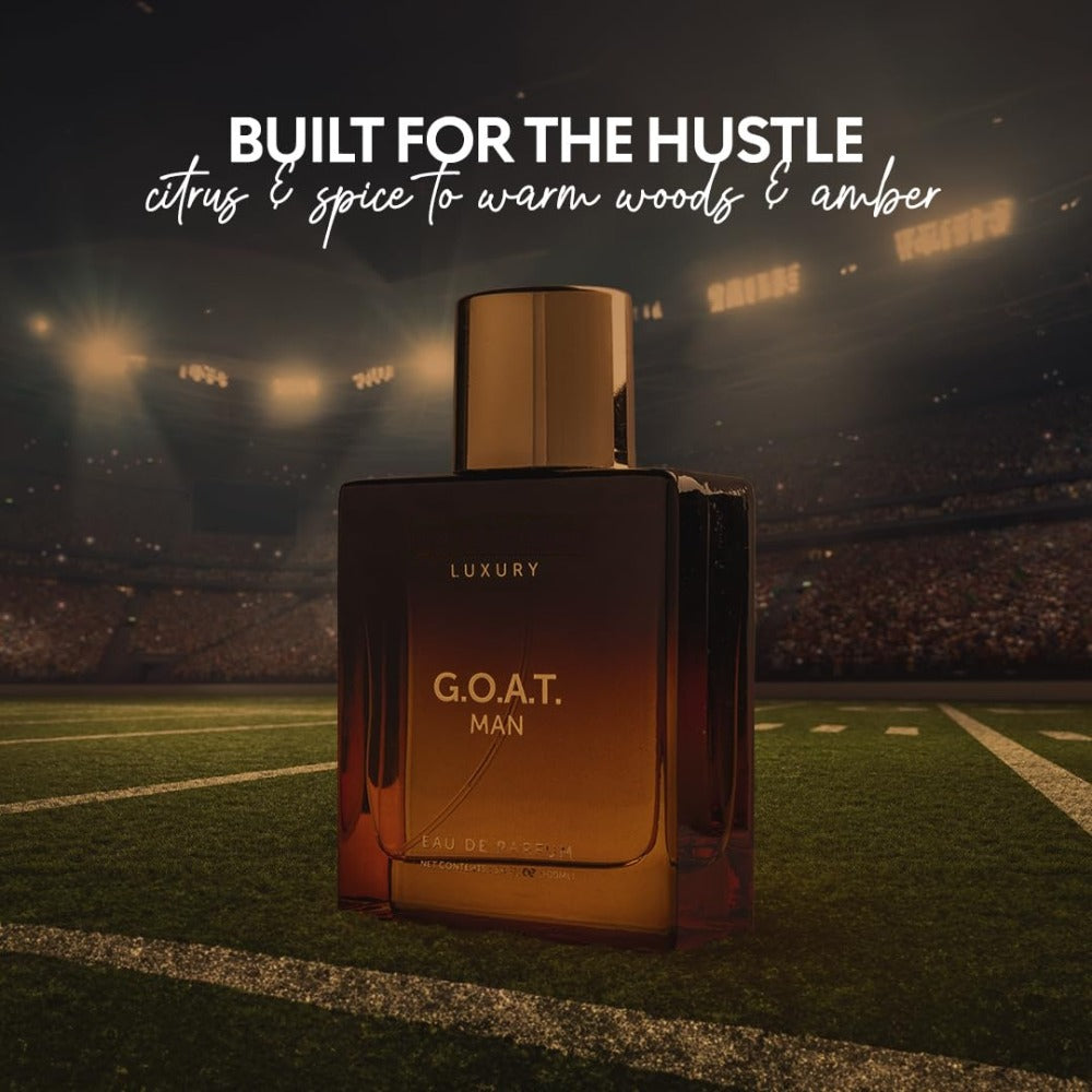 Eau de Parfum CEO & GOAT for Men 100ml in Black-and-Gold Bottles with 2 Source Styles for Daily Wear