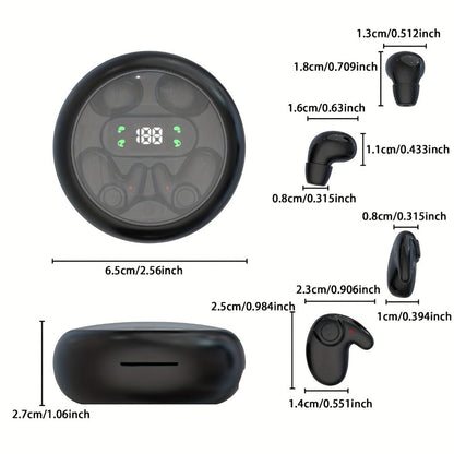 2-in-1 Wireless Earphones Couples Shared Audio Long Battery Life Clear Sound TV Movies Music Running Type-C Charging Condenser Mic Semi-Open iOS Android