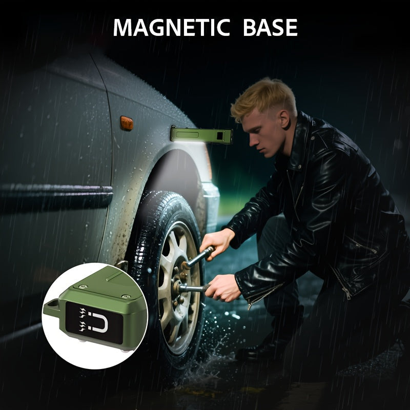 Flashlight Magnetic Aluminum EDC Light with Nine Modes, UV and COB Side Lights, 1500mAh Battery and Display