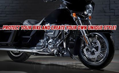 CNC Spike Motorcycle Front Axle Nut Covers Caps 3.6" – Fits Harley Touring Street Glide Road King Electra Glide Tri Glide 2008-Later, Black & Silvery